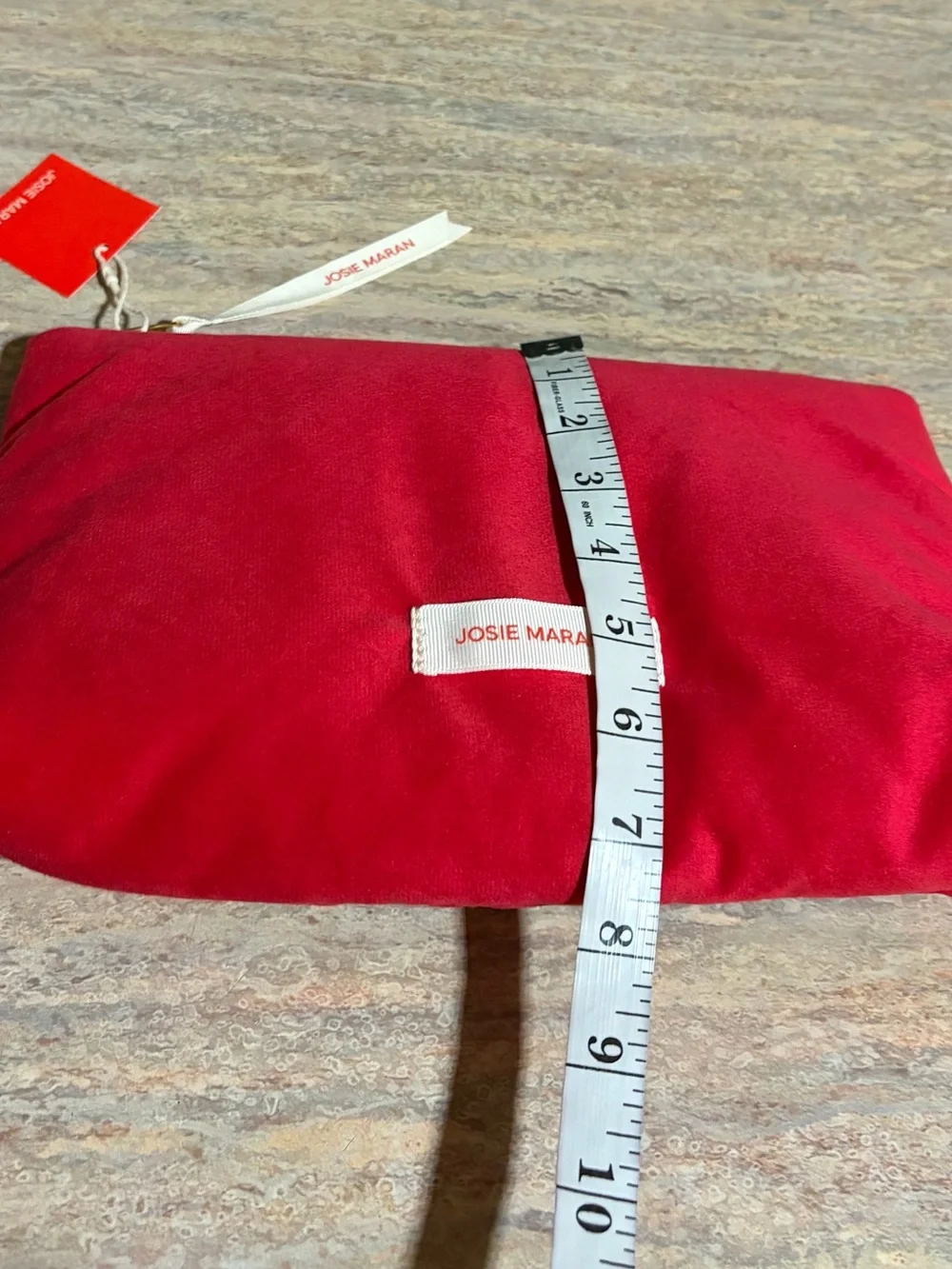NWT Josie Maran Red Cosmetic Pouch